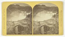 Shoshone Falls, Snake River, Idaho. Gorge and natural bridge, in the fore-ground, 1874. Creator: Tim O'Sullivan