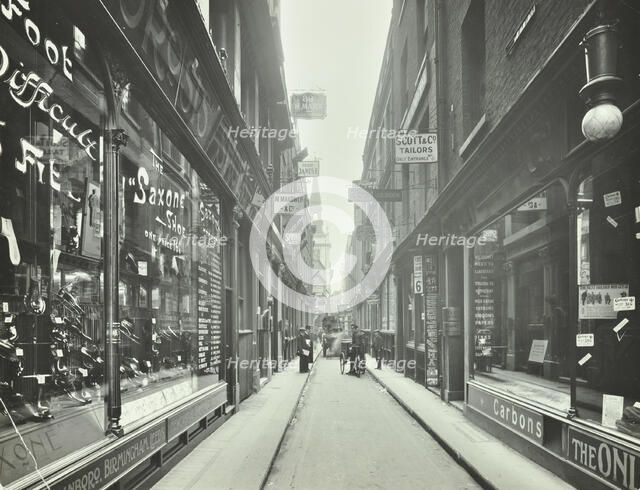 Shop windows, looking south from Cheapside, London, May 1912. Artist: Unknown.