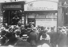 Shop wrecked by mob, Paris, 1914. Creator: Bain News Service