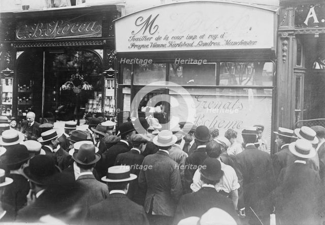 Shop wrecked by mob, Paris, 1914. Creator: Bain News Service.