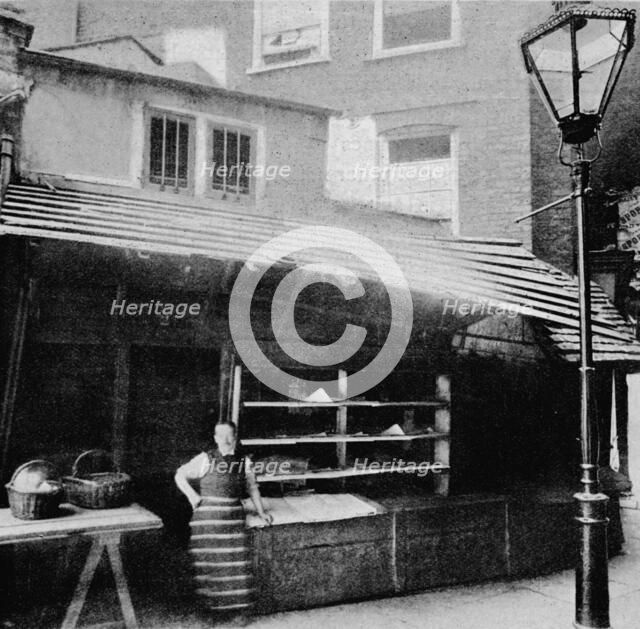 Shop and solar, Clare Market, London, since demolished, 1895 (1904). Artist: Unknown.