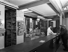 Shop counter, Globe & Simpson auto electrical engineers, Nottingham, Nottinghamshire, 1961. Creator: Michael Walters