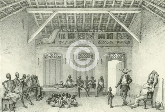 Shop for selling slaves, 1835. Creator: Debret, Jean-Baptiste (1768-1848).