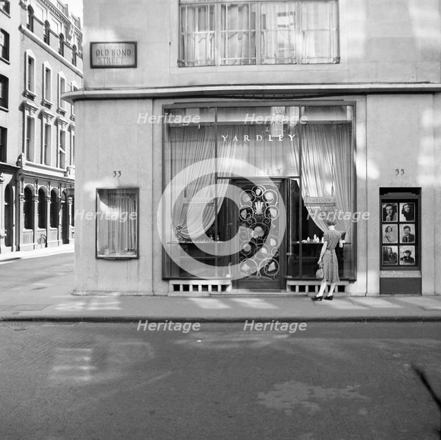 Shop front of Yardley, 33 Old Bond Street, Westminster, London, 1948. Artist: M Lynn Jenkins.