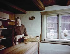 Shop selling bread and pastries, Porvoo, Finland, 1960s Artist: Göran Algård
