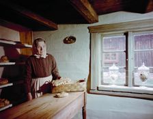 Shop selling bread and pastries, Porvoo, Finland, 1960s Creator: Göran Algård