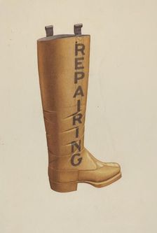 Shop Sign, 1935/1942. Creator: Albert Ryder