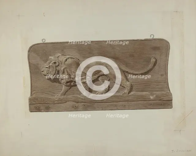 Shop Sign, c. 1938. Creator: John Sullivan.