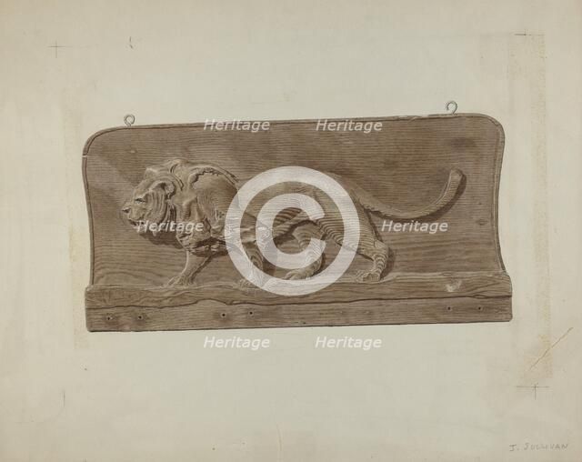 Shop Sign, c. 1938. Creator: John Sullivan.