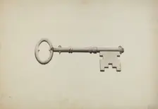Shop Sign Key, 1935/1942. Creator: Henry Tomaszewski