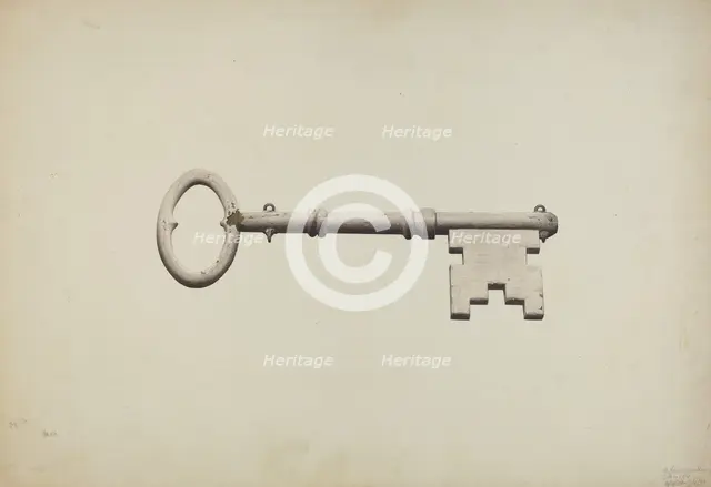 Shop Sign Key, 1935/1942. Creator: Henry Tomaszewski.