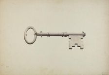 Shop Sign Key, 1935/1942. Creator: Henry Tomaszewski