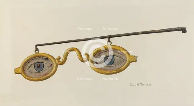 Shop Sign Spectacles, 1935/1942. Creator: John H. Tercuzzi.