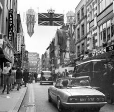 Shoppers on Carnaby Street, London, 1968. Creator: Henry Grant