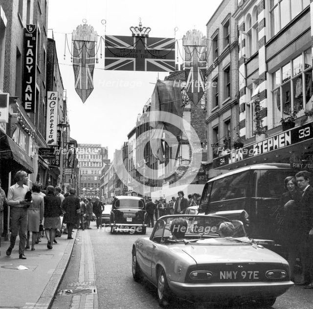 Shoppers on Carnaby Street, London, 1968. Creator: Henry Grant.