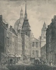 Shopping in Ludgate Street, 1795 1920. Artist: Thomas Morris