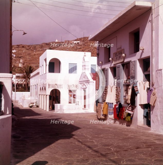 Shops and markets, island of Mykonos, Greece, c1955.  Creator: Arthur Charles Kirby Ware.