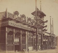 Shops and Street, Chinese City of Pekin, October 1860, 1860. Creator: Felice Beato
