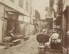 Shops in Cairo, 19th century. Creator: Anon