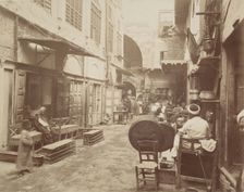 Shops in Cairo, 19th century. Creator: Anon