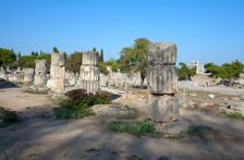 Shops in central Corinth, Greece. Creator: Samuel Magal