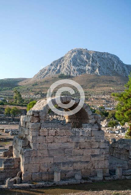 Shops in northwest Corinth, Greece. Creator: Samuel Magal.