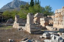 Shops in western Corinth, Greece. Creator: Samuel Magal