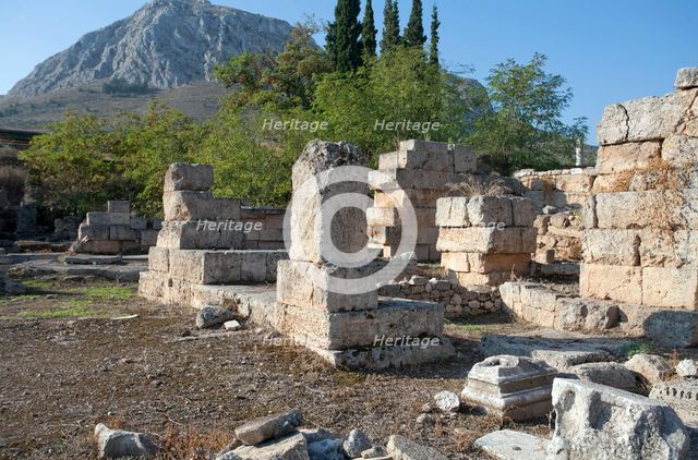 Shops in western Corinth, Greece. Creator: Samuel Magal.