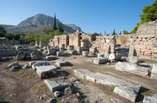 Shops in western Corinth, Greece. Creator: Samuel Magal