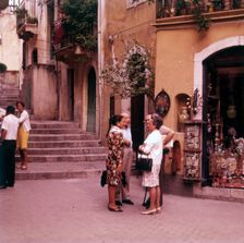 Shops in Taormina, Sicily, c1970s. Creator: Arthur Charles Kirby Ware