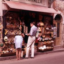 Shops in Taormina, Sicily, c1970s. Creator: Arthur Charles Kirby Ware