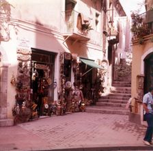 Shops in Taormina, Sicily, c1970s. Creator: Arthur Charles Kirby Ware