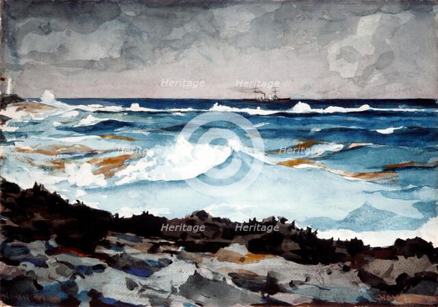 Shore and Surf, Nassau, 1899. Creator: Winslow Homer.
