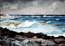 Shore and Surf, Nassau, 1899. Creator: Winslow Homer
