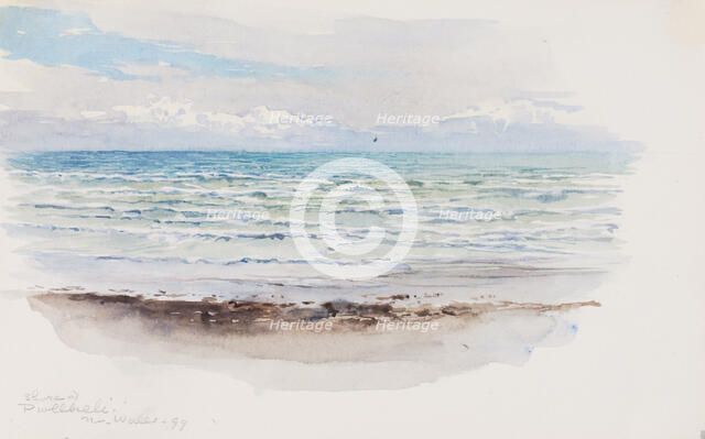 Shore at Pwllheli, N. Wales, 1899. Creator: George Elbert Burr.