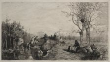 Shore of a Stream at Rossillon, 1867. Creator: Adolphe Appian (French, 1818-1898)