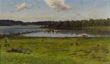Shore Landscape from Aland, 1888. Creator: Elias Muukka