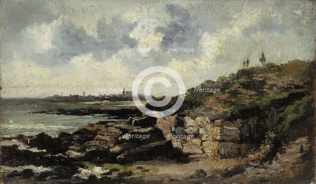 Shore Landscape, Le Havre, c1850-1890. Creator: Eugene Louis Boudin.
