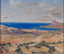 Shore with Blue Sea, n.d. Creator: Eleanor Harris