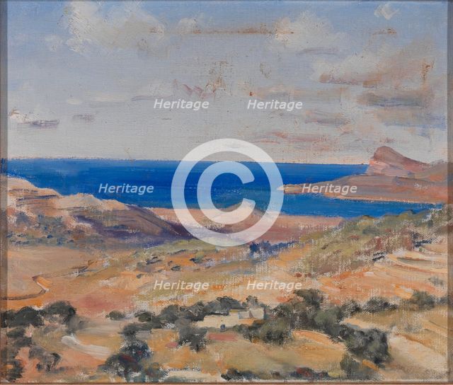 Shore with Blue Sea, n.d. Creator: Eleanor Harris.