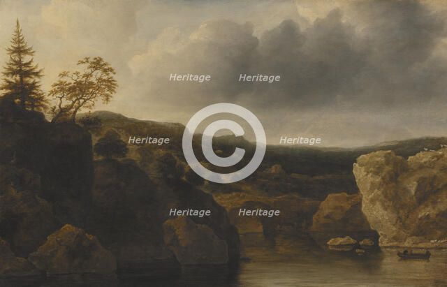 Shore with Steep Cliffs, 1648. Creator: Allart van Everdingen.