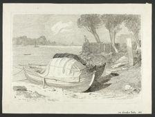 Shored Boats, October 16, 1809. Creator: Cornelius Varley