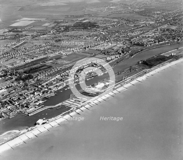 Shoreham Harbour and environs, West Sussex, 1948. Artist: Aerofilms.