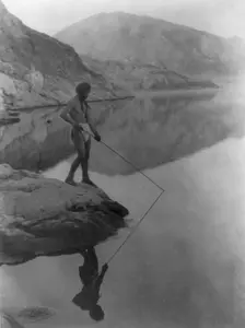 Shores of Walker Lake-Paviotso, c1924. Creator: Edward Sheriff Curtis