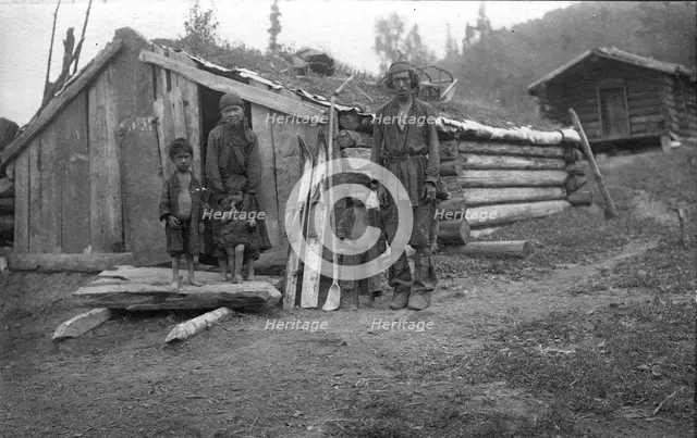 Shoria Family by their Yurt, Ulus Kumys, 1913. Creator: GI Ivanov.