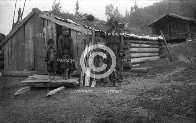 Shoria Family by their Yurt, Ulus Kumys, 1913. Creator: GI Ivanov.