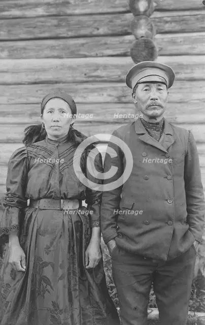 Shoria Family Dressed in the "City" Type Clothes, 1913. Creator: GI Ivanov.
