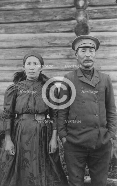 Shoria Family Dressed in the "City" Type Clothes, 1913. Creator: GI Ivanov.