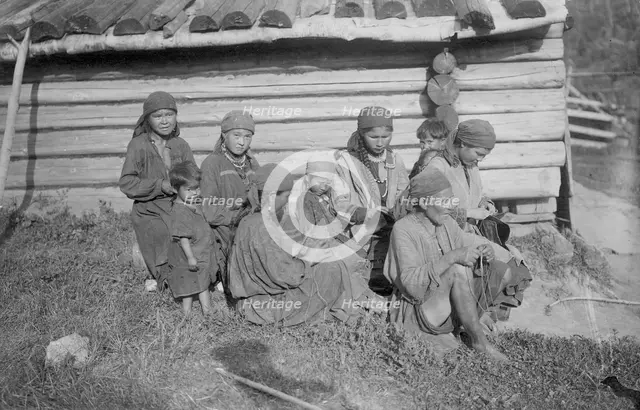 Shoria Women Making Shoes, 1913. Creator: GI Ivanov.