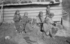 Shoria Women Making Shoes, 1913. Creator: GI Ivanov